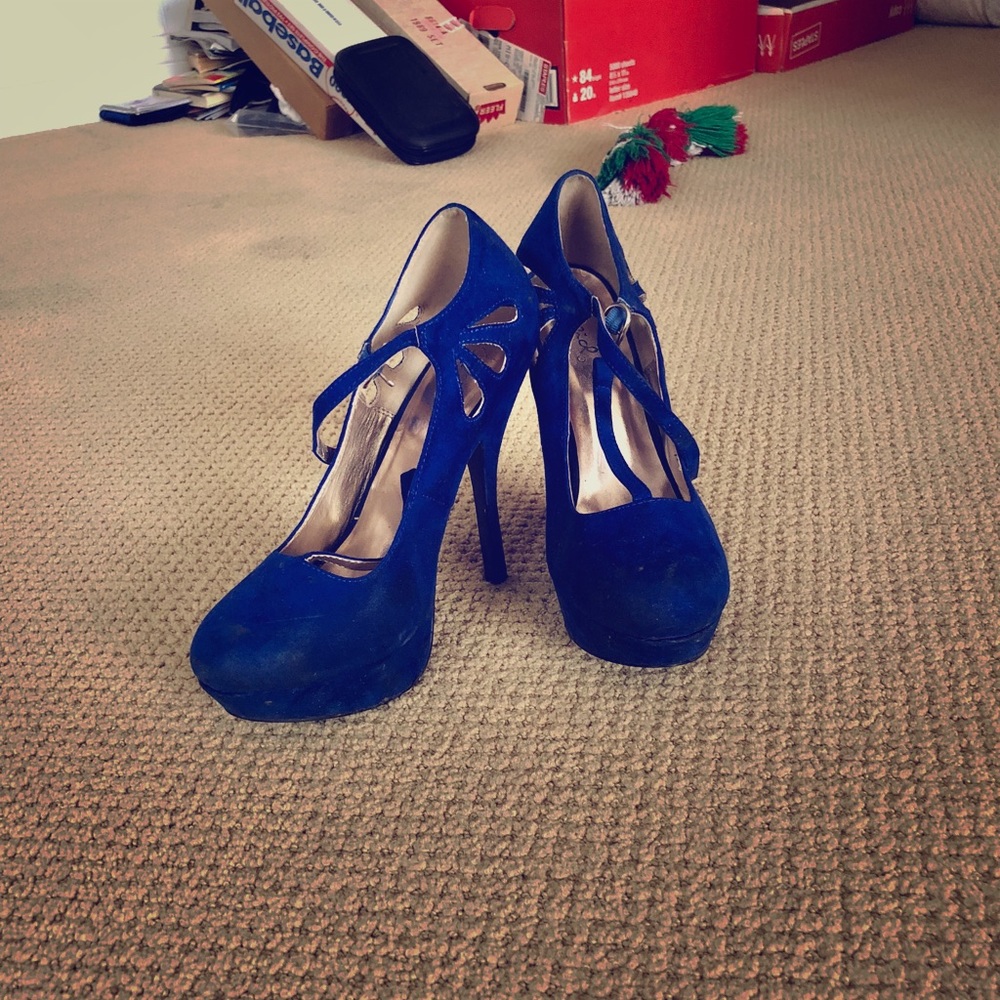 SEXY NAVY BLUE HIGH HEELS